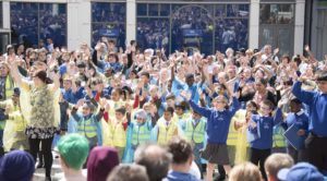 Youngsters performed with Wolverhampton Music Service in Queen Square during the summer.