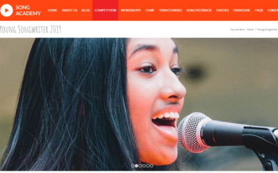 Young Songwriter 2019 – take a look at the website to hear all the entries and start preparing for 2020